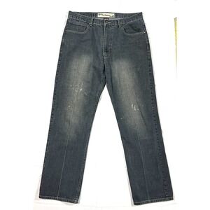 Five Elementz Jeans Men's 36x34 Gray Black Wash Straight Leg 100% Cotton Denim